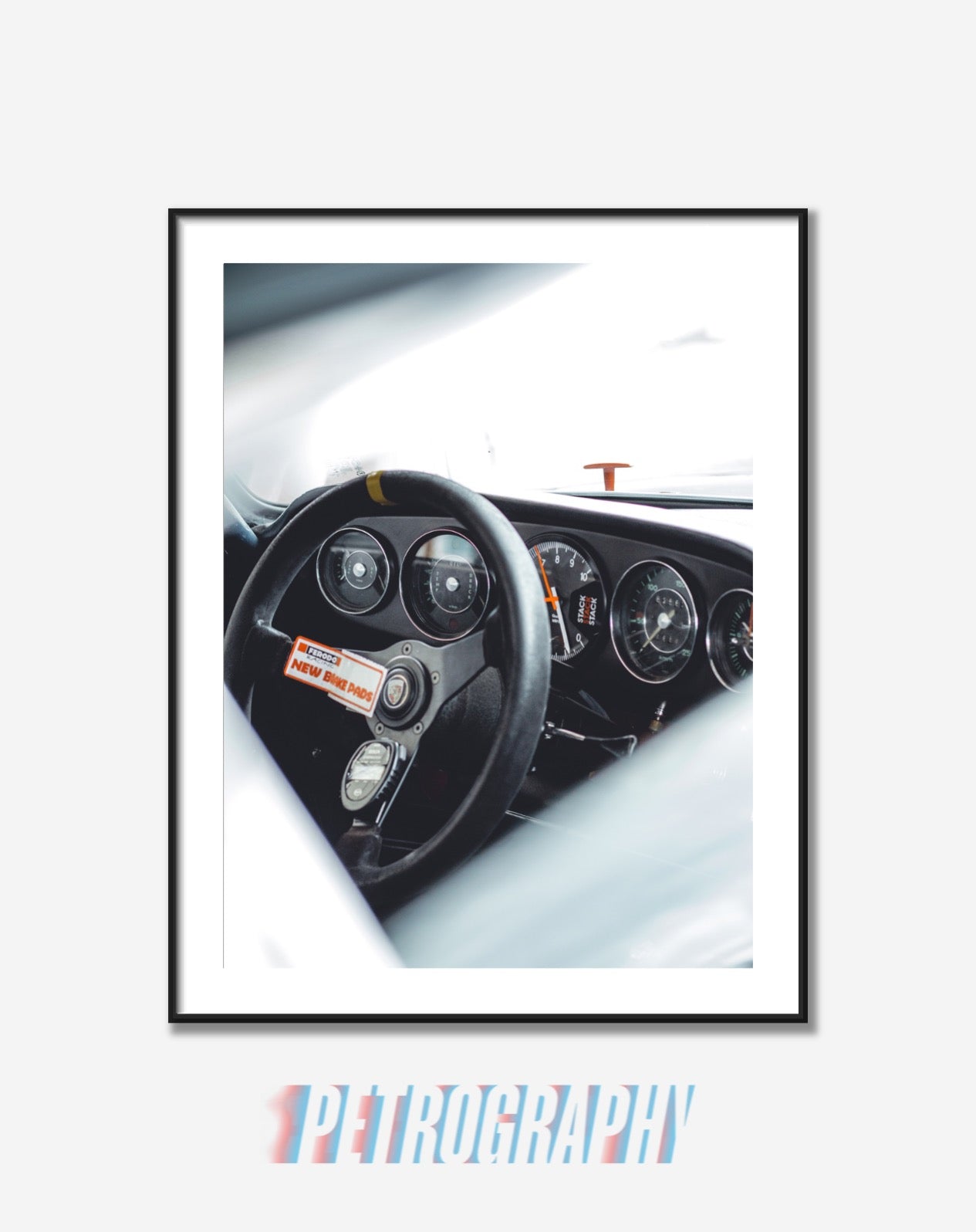 Vintage racing cockpit