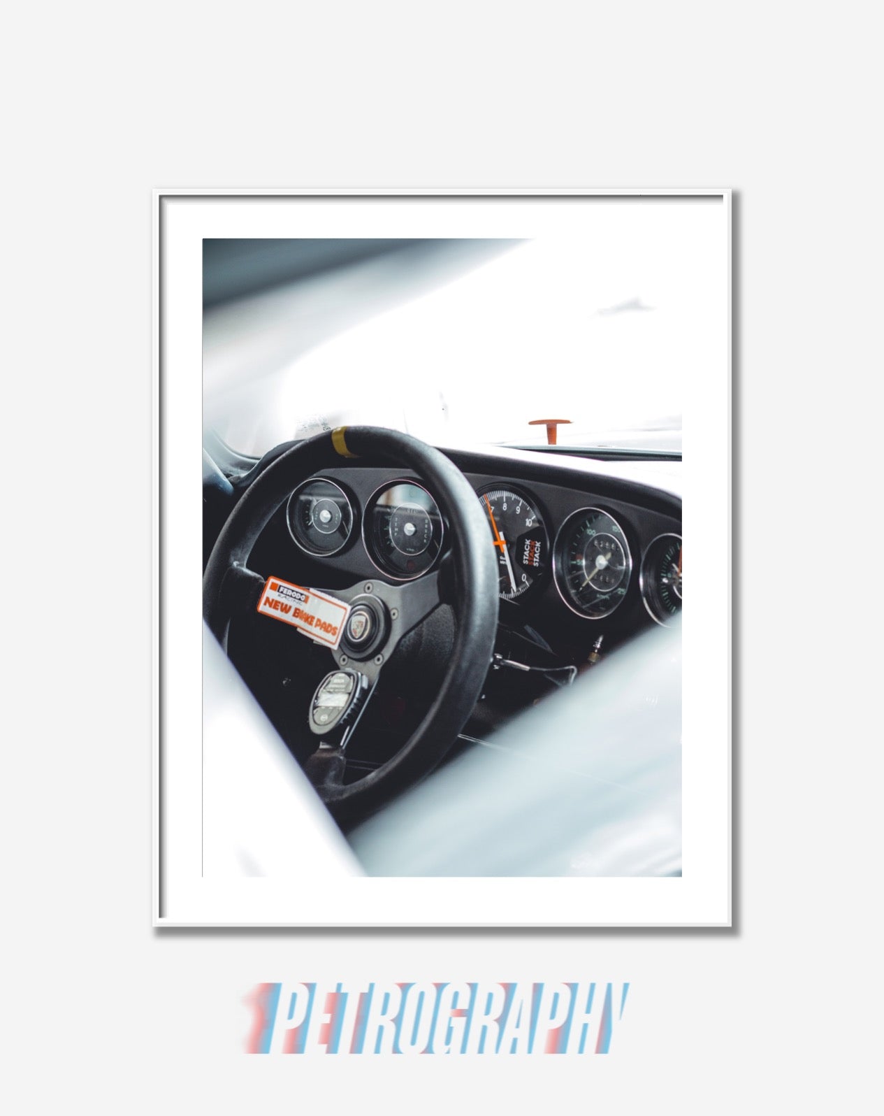 Vintage racing cockpit