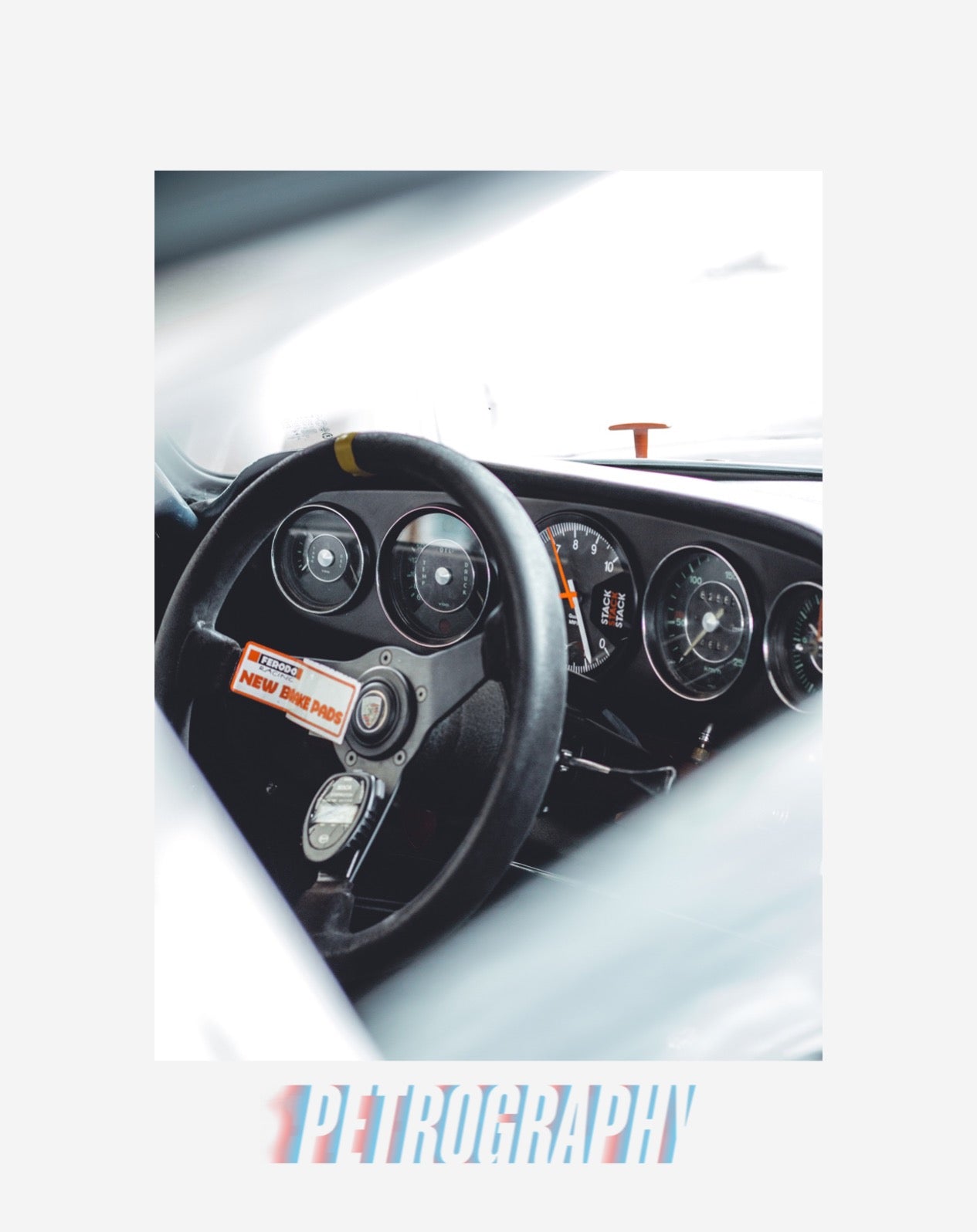 Vintage racing cockpit